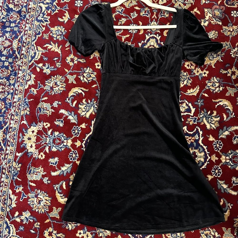 Black Velvet Mini Dress